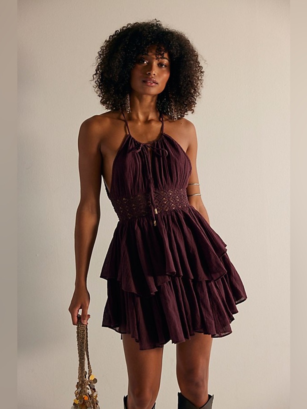 Free People Whisper Waves Mini in Decadent
